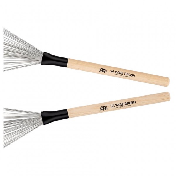Meinl Stick & Brush 5A Fixed Wire Brush, Pair - Butt End