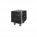 Gator GRC-BASE-10 Moulded Rack Case With Casters, 10U, 21'' Depth - Angled, Right