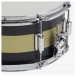 Rogers Tower 14 x 6.5'' Snare Drum, Satin Black/Gold Duco w/Wood Hoop - Detail