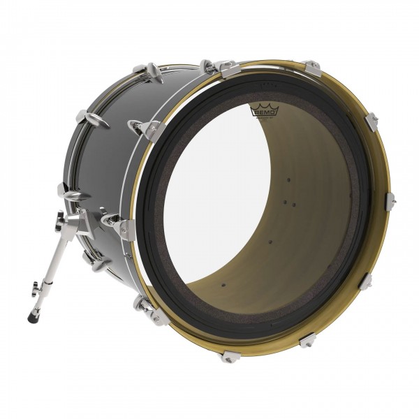 Remo Ambassador SMT Clear Bass Drumhead, 20" - In Use