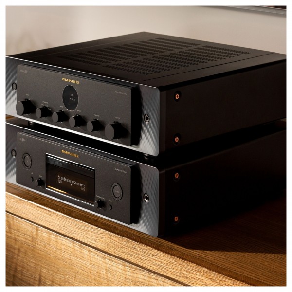 Marantz Model 50 Amplifier & CD 50n CD Player Bundle, Black - lifestyle
