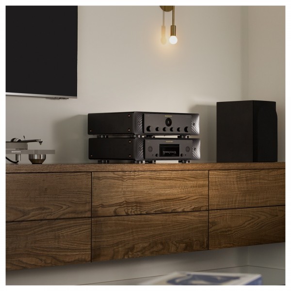 Marantz Model 50 Amplifier & CD 50n CD Player Bundle, Black - lifestyle