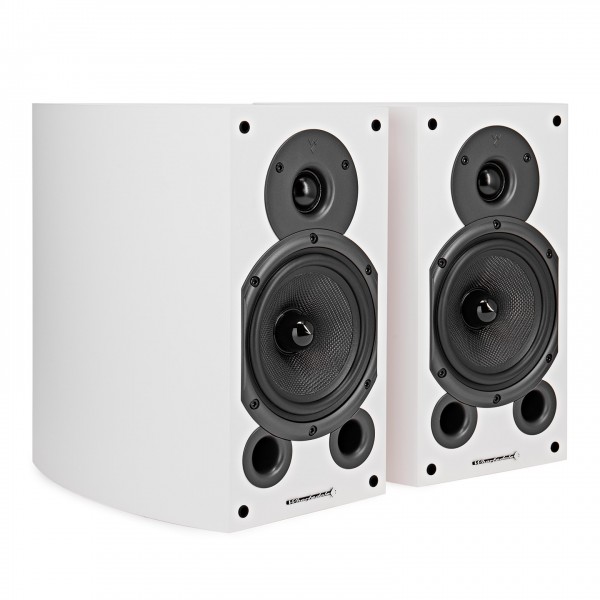 Wharfedale Diamond 9.1 Bookshelf Speakers (Pair), White Front View