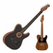 Fender American Acoustasonic Telecaster, Black & Free Tele Uke