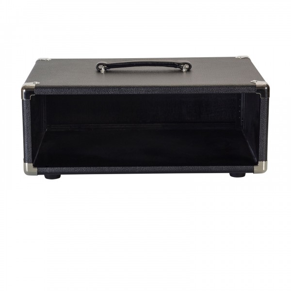 Gator GR-RETRORACK-3BK 3U Vintage Amp Vibe Rack Case, Black - Rear