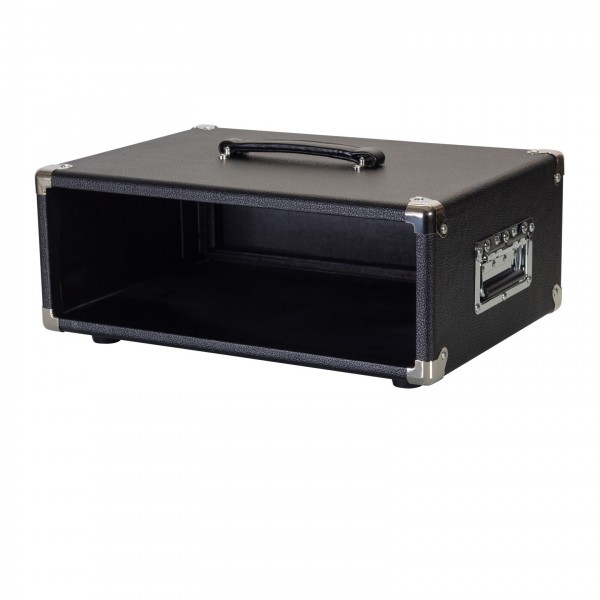 Gator GR-RETRORACK-3BK 3U Vintage Amp Vibe Rack Case, Black - Rear, Right