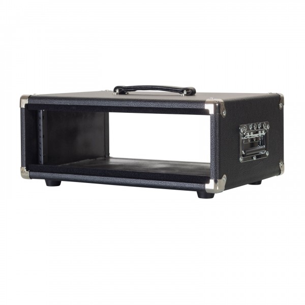 Gator GR-RETRORACK-3BK 3U Vintage Amp Vibe Rack Case, Black - Open, Right
