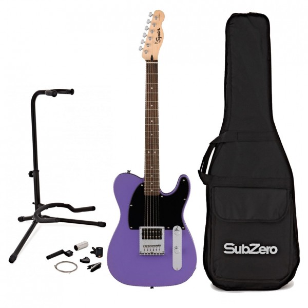 Squier Sonic Esquire H Ultraviolet & Accessory Pack by Gear4music