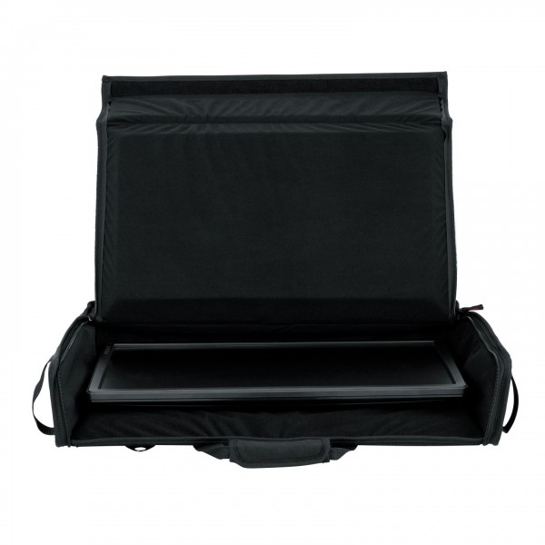 Gator G-LCD-TOTE-SM Small Padded LCD Transport Bag - Open, with Gear