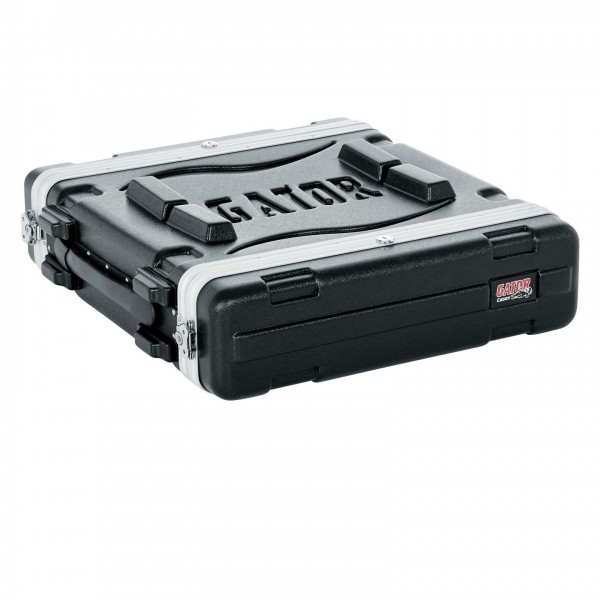 Gator GR-2L Lockable Moulded Rack Case, 2U, 19.25'' Depth - Front, Left