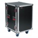 Gator G-TOUR 16U CAST 16U Standard Rack Case with Casters - Front, Left