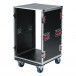 Gator G-TOUR 16U CAST 16U Standard Rack Case with Casters - Open, Right