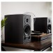 Wharfedale Diamond 9.1 Bookshelf Speakers (Pair), Carbon Fibre Lifestyle View