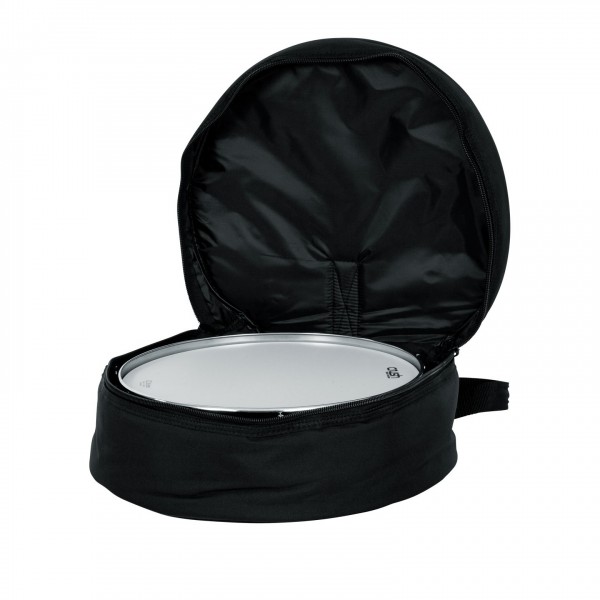 Gator GP-1405.5SD Padded Snare Bag, 14" x 5.5" - Open, with Gear
