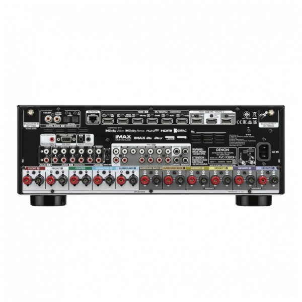 Denon AVC-X3800H AV Receiver, Rear View