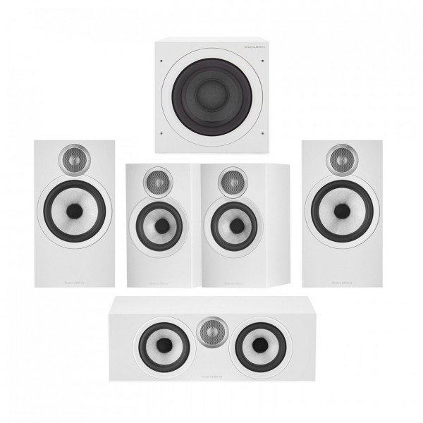 Bowers & Wilkins 606 & 607 S3 Surround Sound Speaker Package, White