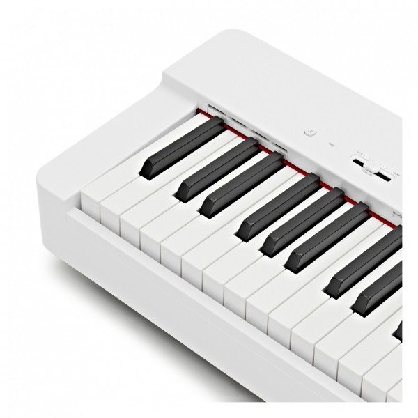 Yamaha P225 Digital Piano, White - Left End