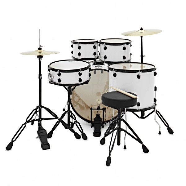 BDK-22 Rock Drum Kit by Gear4music, White