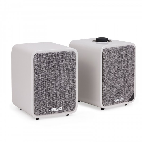 Ruark Audio MR1 MKII Bluetooth Speaker System, Soft Grey Side View