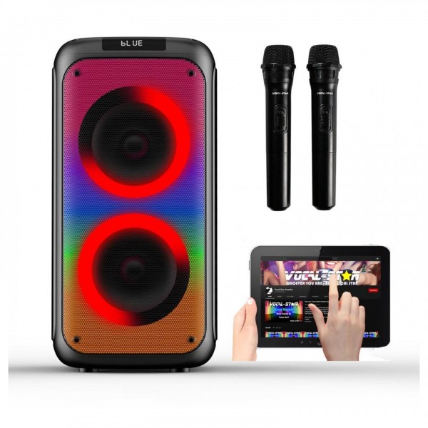 Vocal-Star VS-355BT Portable Bluetooth Karaoke Machine & 2 Mics - Full Set
