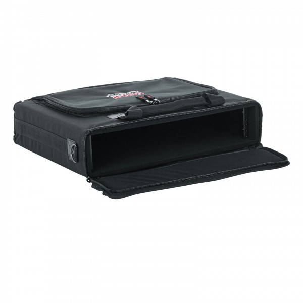 Gator GRB-2U Audio Rack Bag, 14'' x 19'' x 3.5'' - Open, Left