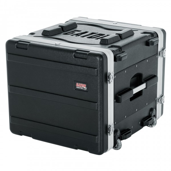 Gator 8U ATA-Rated Rolling Rack Case - Angled Closed