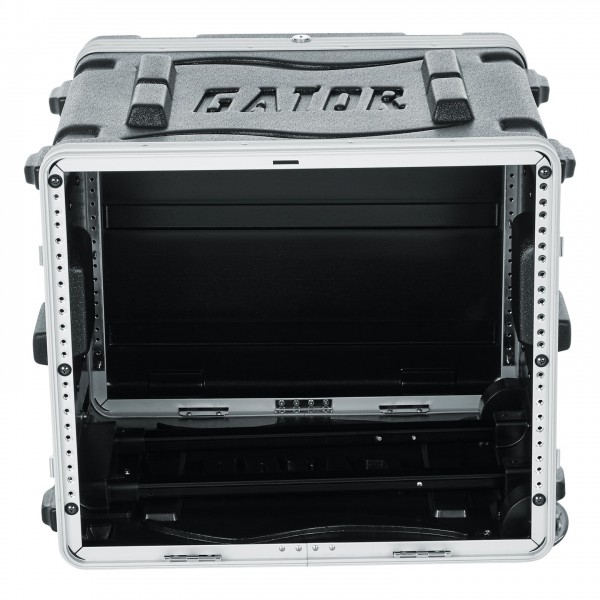 Gator GRR-8L Lockable Moulded Rolling Rack Case, 8U - Front Open