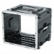 Gator GRR-8L Lockable Moulded Rolling Rack Case, 8U - Open