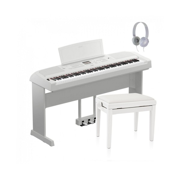 Yamaha DGX 670 Digital Piano Package, White
