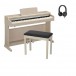 Yamaha YDP 165 Digital Piano Package, White Ash