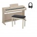 Yamaha YDP 165 Pack avec Piano Numérique, Frêne Blanc