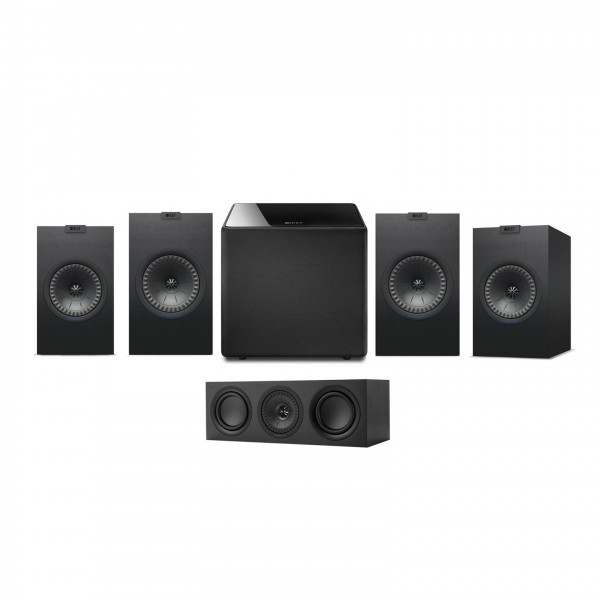 KEF Q350 Speaker Package w/ Kube 8b Subwoofer, Black