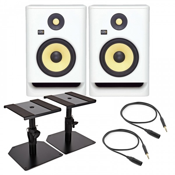 KRK ROKIT RP5 G4 White Noise, Studio Monitor Bundle - Full Bundle