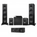 KEF Q750 5.1 Compact Speaker Package with Kube 10b Subwoofer, Black Full View