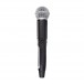 Shure GLXD2+/SM58 Digital Wireless Handheld Microphone Transmitter - Battery Compartment Open