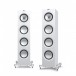 KEF Q750 Floorstanding Speakers (Pair), White Front View