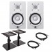 Yamaha HS5 Active Studio Monitor Bundle, White - Full Bundle