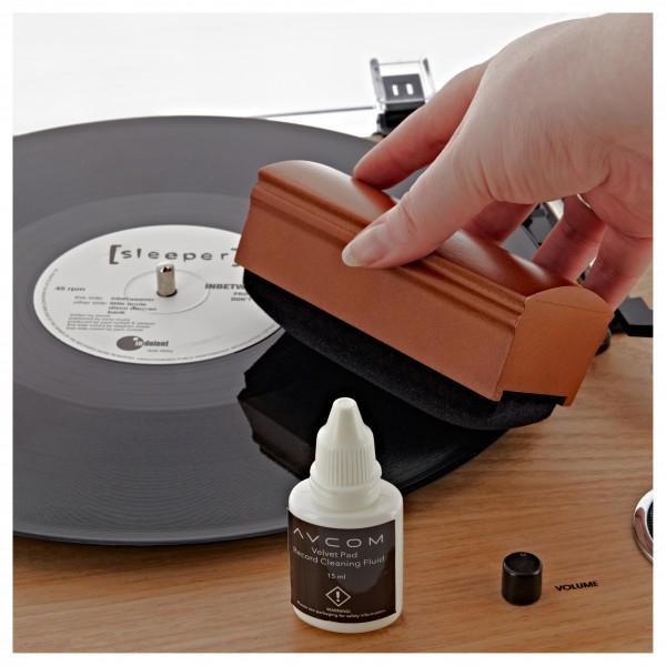 AVCOM Velvet Pad and Fluid Vinyl Cleaning Set