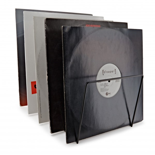 AVCOM Record Storage Rack, Black Square