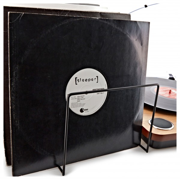 AVCOM Record Storage Rack, Black Square