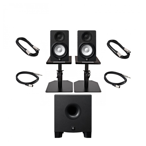 Yamaha HS5 Complete Studio Bundle with HS8S Subwoofer - Full Bundle