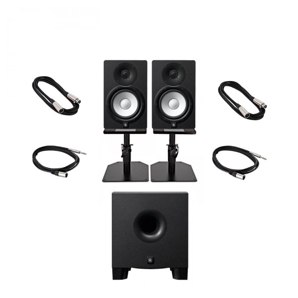 Yamaha HS7 Complete Studio Bundle with HS8S Subwoofer - Full Bundle