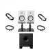 Yamaha HS7 Complete Studio Bundle, White with HS8S Subwoofer - Full Bundle