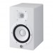 Yamaha HS7 Complete Studio Bundle, White with HS8S Subwoofer - HS7W, Angled 1