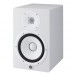 Yamaha HS8 Complete Studio Bundle, White with HS8S Subwoofer - HS8W, Angled 1