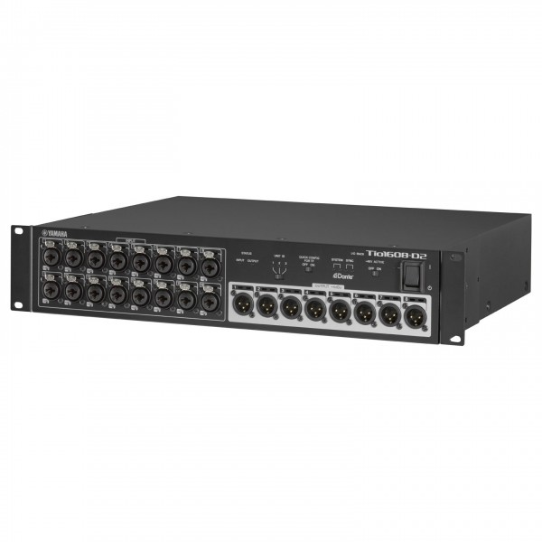 Yamaha TIO1608-D2 Stagebox with Dante - Angled, Right