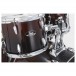 Pearl Roadshow 5pc USA Fusion Kit w/3 Sabian Cymbals, Garnet Fade - Rack Toms Detail 2