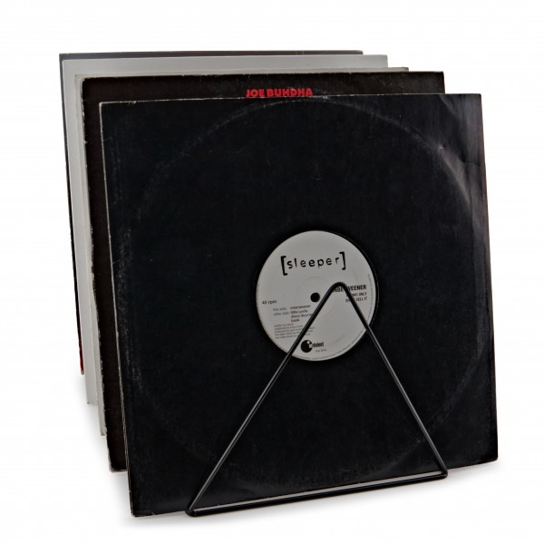 AVCOM Record Storage Rack, Black Triangle