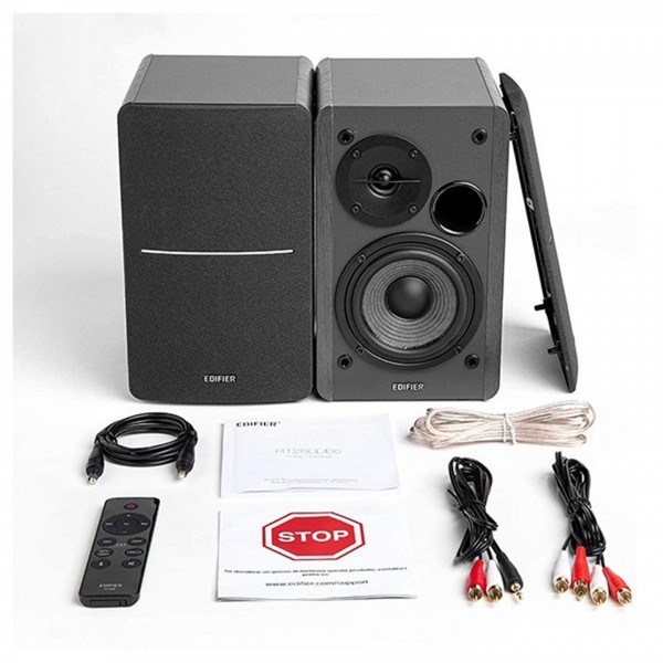 Edifier R1280DBS Active 2.0 BT Bookshelf Speakers (Pair), Black Full View