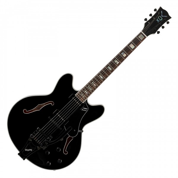 Vox Bobcat V90 Semi Hollow w/ Bigsby, Jet Black - Main